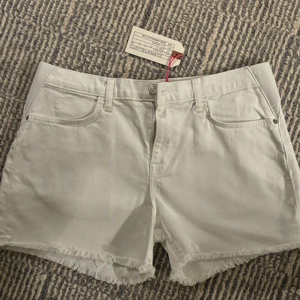NWT Hatch White Cut Off Maternity Short Size 28